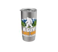 A Guy Like Me Walks Alone Bigfoot Sasquatch Forest Trees Stainless Steel Insulated Tumbler