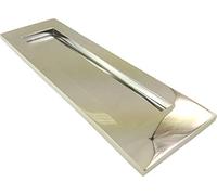 A&H™ 252mm x 75mm - 10 x 3 Inch Victorian Style Letter Plate Polished Chrome