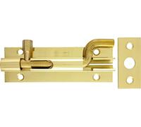 A&H™ 3" x 1" Inch - 76mm x 25mm Swan Necked Barrel Door Bolt Polished Brass