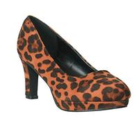 A&H Footwear Womens Ladies High Heel Formal Evening Party Platform Court Shoes Pumps UK Sizes 3-8 (Brown Leopard, Numeric_5)