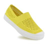 A&H Footwear Womens Water Shoes Ladies Quick Dry Aqua Summer Beach Pool Breathable Synthetic Rubber Slip On Casual Trainers Pumps (Yellow, Numeric_4)
