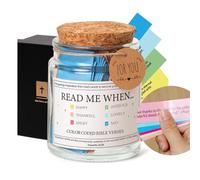 A&H Zier Christian Graduation Gifts Bible Verse Jar Christian Gifts for Women Bible Jar Christian Graduation Gifts (Bible Jar of Emotions and Feelings)