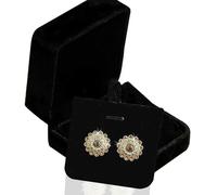 A&H Zier Rhinestone Hijab Magnets - Strong Magnetic Pins for Scarf & Turban Circular Retro Buttons, Islamic Women's Accessories for Niqab & Hijab (2, Pink)