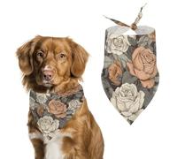 A Hand Drawn Painting Dog Bandana Washable & Adjustable Triangle Scarf, Breathable Pet Scarf for Small Medium Large Pets, Cute Fashion Pet Accessory