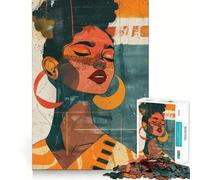 A Happy African Woman Jigsaw for Teenagers 1000 Pieces Sharp Mind Restful Game Family Pastime Room Decor (50x75cm)
