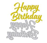 A 'Happy Birthday' Sentiments Metal Cutting Die, Stencil, Card Making, Paper Crafts, Scrapbooking, J1