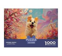 A Happy Cockapoo Puppy 1000 Piece Premium Cardstock Jigsaw Puzzles Happy Puppy Vibrant Imagery Educational Toys Puzzles As Home Decoration52x38cm/1000pcs
