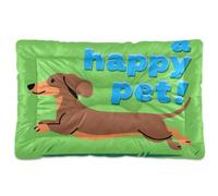 A Happy Pet Washable Dog Bed Mat Soft Comfortable Anti-Slip Bottom Kennel Pad for Large Jumbo Medium Small Dogs 24" x 18"