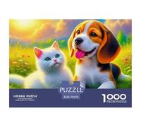 A Happy Puppy 1000 Piece Jigsaw Puzzle for Adults Educational Games Pet Dog Gifts for Men70x50cm/1000pcs