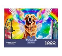 A Happy Puppy Jigsaw Puzzles for Adults 1000 Beautiful Decoration Puzzle Pet Dog Challenging Puzzles Gifts for Men70x50cm/1000pcs