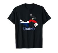 A Harpy Eagle On Panama Map with Panamanian Flag T-Shirt