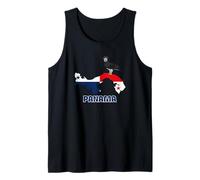 A Harpy Eagle On Panama Map with Panamanian Flag Tank Top