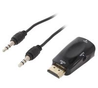 A-HDMI-VGA-02 Adapter HDMI 1.4 Color: Black Features: Full HD GEMBIRD