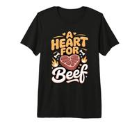 A Heart for Beef Butcher Meat Cutter Cleaver Premium T-Shirt