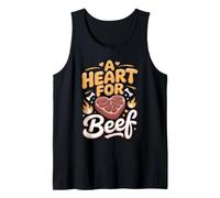 A Heart for Beef Butcher Meat Cutter Cleaver Tank Top