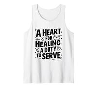 A Heart for Healing A Duty to Serve, Military VA Nursing Tank Top