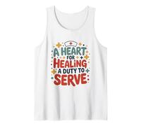 A Heart for Healing A Duty to Serve, Military Veteran Nurse Tank Top