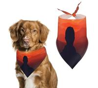 A Heart Shape in Front Dog Bandana Triangle Dog Scarf Washable Polyester Dog Bibs Cute Pet Bandana for Medium Large Dogs Puppy and Cats