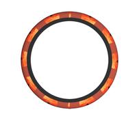 A Heart Shape in Front Printed Steering Wheel Cover Elastic Stretch Car Wheel Wrap Breathable Non-Slip Steering Wheel Protector for Car Truck SUV