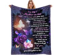 A Heartfelt Gift for Your Mother in Law. to My Mother in Law Blanket Quilt for Mom Throw Mothers Day Gratitude Flannel Blanket Butterfly Birthday Women's Day Gifts