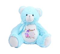 A Heartfelt Mother's Day Message from Bump - A Precious Gift for Expecting Moms, Soft Toy, Teddy. (Bear Blue)