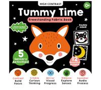 A High-Contrast Tummy Time Black-and-White Sensory Rag Book: Part of the A Wonderful Wood Collection for Newborns and Babies 0-2 years