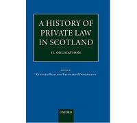 A History of Private Law in Scotland: Volume 2: Obligations - 9780198299288