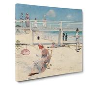 A Holiday At Mentone by Charles Conder Canvas Print | Gallery Wrapped 30mm Frame Wall Art | 20x20 inches | Ready to Hang | Classic Picture | Living Room Bedroom Lounge Office