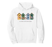 A Home for Every Bird Colorful Birdhouses Pullover Hoodie