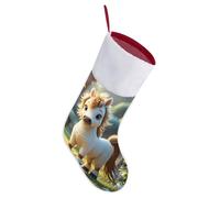 A Horse Christmas Stockings 18 Inch Large Fireplace Hanging Stockings with Soft Plush Cuff & Red Loop for Xmas Tree Festive Holiday Party Favors Gift Home Decor