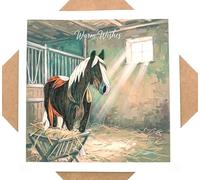 A Horse’s Quiet Moment, Quilling Card 3D - Unique Dedicated Handmade, Design Greeting Card for Birthday, Valentine's Day, Mothers Day, Spring, Fathers Day, Graduation, Wedding, Anniversary, Thank You