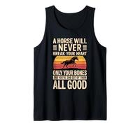 A Horse Will Never Break Your Heart Equestrian Horseback Tank Top