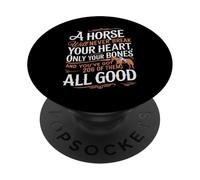 A Horse Will Never Break Your Heart Funny Riding PopSockets Adhesive PopGrip