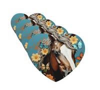 A Horse With Flowers Car Air Fresheners 4 Pcs Funny Hanging Car Air Fresheners Cute Long Lasting Scented Mirror Hanging Decoration Ornaments Gift For Men Women Heart Shape