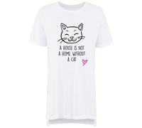 A House Is Not A Home Without A Cat Nightie 60 SECOND MAKEOVER White S