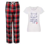 A House Is Not A Home Without A Cat Pyjama Set 60 SECOND MAKEOVER Red L