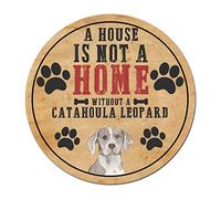 A House Is Not A Home Without A Catahoula Leopard Metal Sign Dog Memorial Retro Tin Sign Vintage Farmhouse Metal Plaque Decor for Dog Lover Dog Owner Gift 12x12in