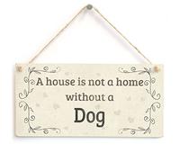 A House is Not A Home Without A Dog - Handmade Beautiful Shabby Chic Style Wooden Dog Sign/Plaque