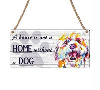 ‘A House Is Not a Home Without Dogs’ - Multi Breed Dog Lover Wall Sign Featuring Frenchie, Rottweiler, Greyhound, Dalmatian, Collie & Beagle, Dog Owners, (Dog 2, Small: 19 cm (H) × 9 cm (W))