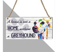 ‘A House Is Not a Home Without Dogs’ - Multi Breed Dog Lover Wall Sign Featuring Frenchie, Rottweiler, Greyhound, Dalmatian, Collie & Beagle, Dog Owners, (Greyhound, Small: 19 cm (H) × 9 cm (W))