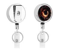 A Huge Eyeball Cute Metal Badge Holder Retractable Clip ID Card Name Tag Badge Reels for Work