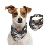 A Huge owl Pet Scarf Dog Bandanas Spring Summer Soft Cotton Puppy Scarfs Adjustable Accessories for Small Medium Large Girl Boy Pup Small