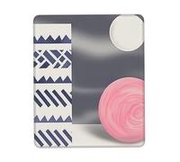 A huge pink full moon pattern Custom Designed Mouse Pad with Wrist Rest - Unique Personalized Gaming and Office Desk Mat for Enhanced Comfort and Style