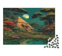 A Huge Pyramid Stands in The Redwood Forest Puzzle 1000pcs (75x50cm) Erwachsene Puzzle,Home Decor