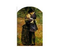 A Huguenot, on St. Bartholomew's Day by John Everett Millais Poster,Classic Oil Painting Wall Art,John Everett Millais Giclee Art Prints on Canvas Wall Decor30x20cm(12x8in) Frameless