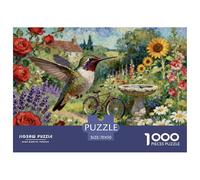 A Hummingbird Hovering Jigsaw Puzzle Waterproof 1000 Piece Puzzles for Adults Fun Home Decoration