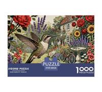 A Hummingbird Hovering Jigsaw Puzzle Waterproof 1000 Piece Puzzles for Adults Gifts Colourful Home Decoration