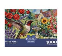 A Hummingbird Hovering Jigsaw Puzzle Waterproof 1000 Piece Puzzles for Adults Impossible Home Decoration