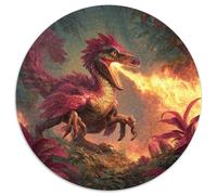 A Hybrid of A Dragon And A Velociraptor Jigsaw Puzzles Misty Jungle Challenge Toy Educational Games Home Decoration for Adults& Teenager Age 14 Years Up 1000pcs (67.5x67.5cm)