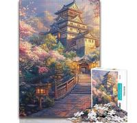 A Japanese Castle 1000 Pieces Jigsaw Puzzle for Adults& Teens,Toys Educational Games Stress Relieving Suitable for Desktop Decoration (50x75cm)